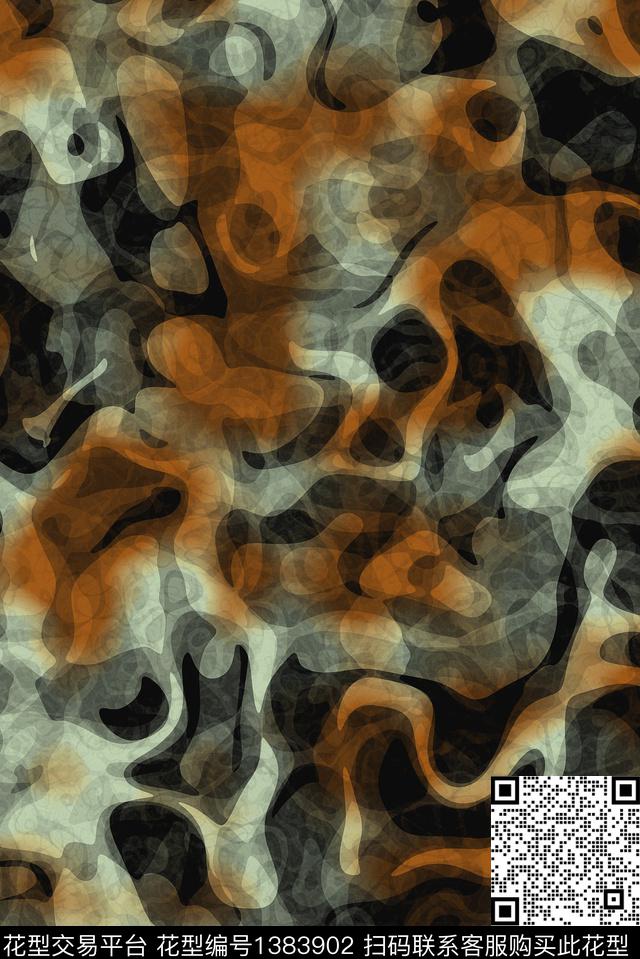 迷彩抽象男装数码印花华亿平台下载（图片编号: 1383902） - 瓦栏（Walan）