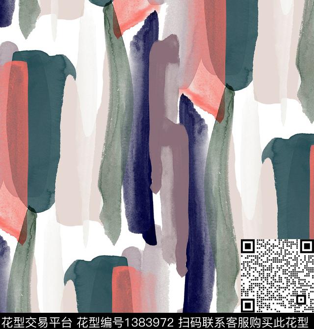 笔触小碎花手绘抽象数码印花华亿平台下载（图片编号: 1383972） - 瓦栏（Walan）