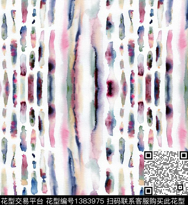 笔触小碎花手绘抽象数码印花华亿平台下载（图片编号: 1383975） - 瓦栏（Walan）