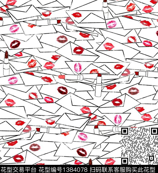 线条画数码印花华亿平台下载（图片编号: 1384078） - 瓦栏（Walan）