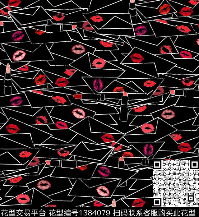 鹦鹉字母线条画数码印花华亿平台下载（图片编号: 1384079） - 瓦栏（Walan）