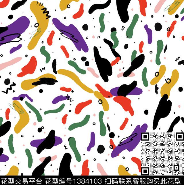 蘑菇小碎花鸟传统印花华亿平台下载（图片编号: 1384103） - 瓦栏（Walan）