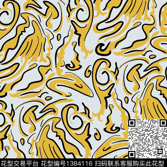 蘑菇小碎花鸟传统印花华亿平台下载（图片编号: 1384116） - 瓦栏（Walan）