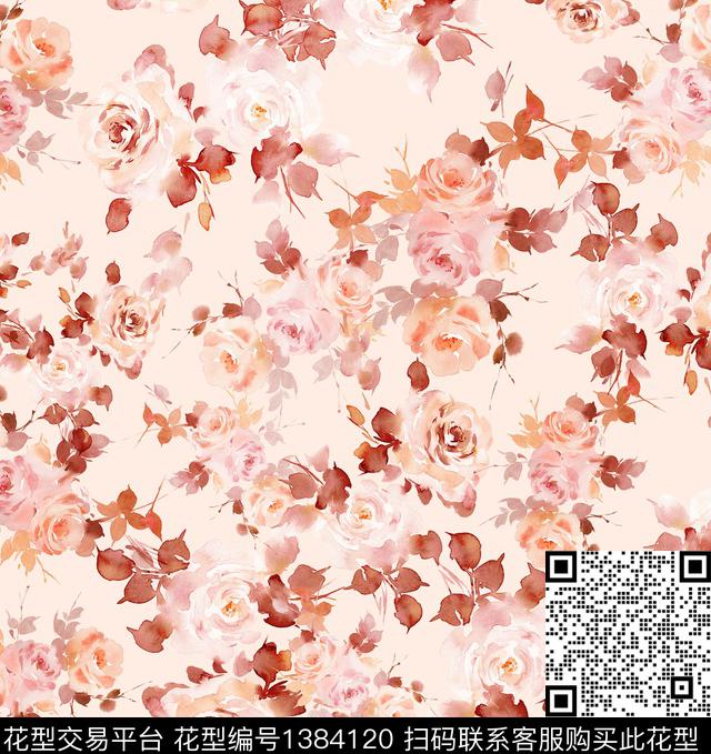 鹦鹉字母线条画数码印花华亿平台下载（图片编号: 1384120） - 瓦栏（Walan）