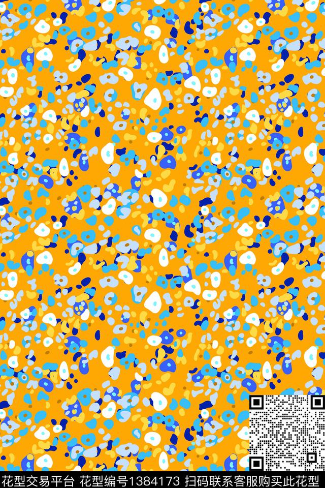 几何抽象趣味传统印花华亿平台下载（图片编号: 1384173） - 瓦栏（Walan）