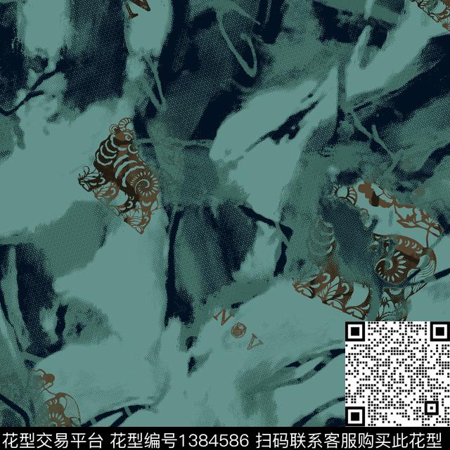 几何男装抽象男装传统印花华亿平台下载（图片编号: 1384586） - 瓦栏（Walan）