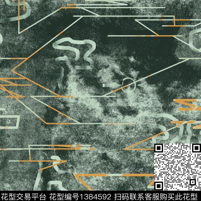 几何男装抽象男装传统印花华亿平台下载（图片编号: 1384592） - 瓦栏（Walan）