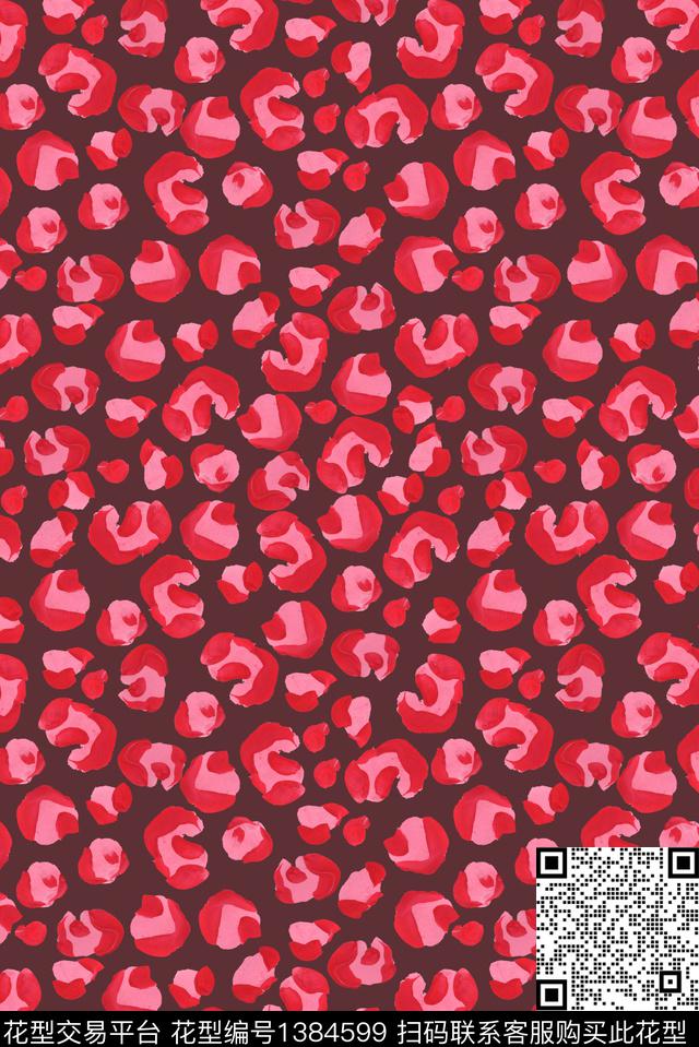 动物纹抽象几何数码印花华亿平台下载（图片编号: 1384599） - 瓦栏（Walan）