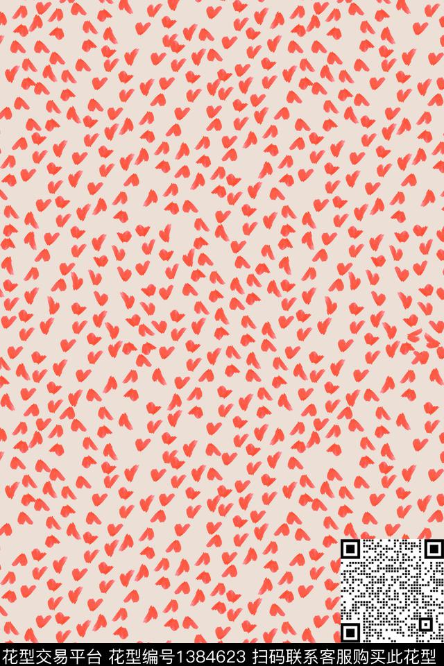 年轻女性抽象小碎花数码印花华亿平台下载（图片编号: 1384623） - 瓦栏（Walan）