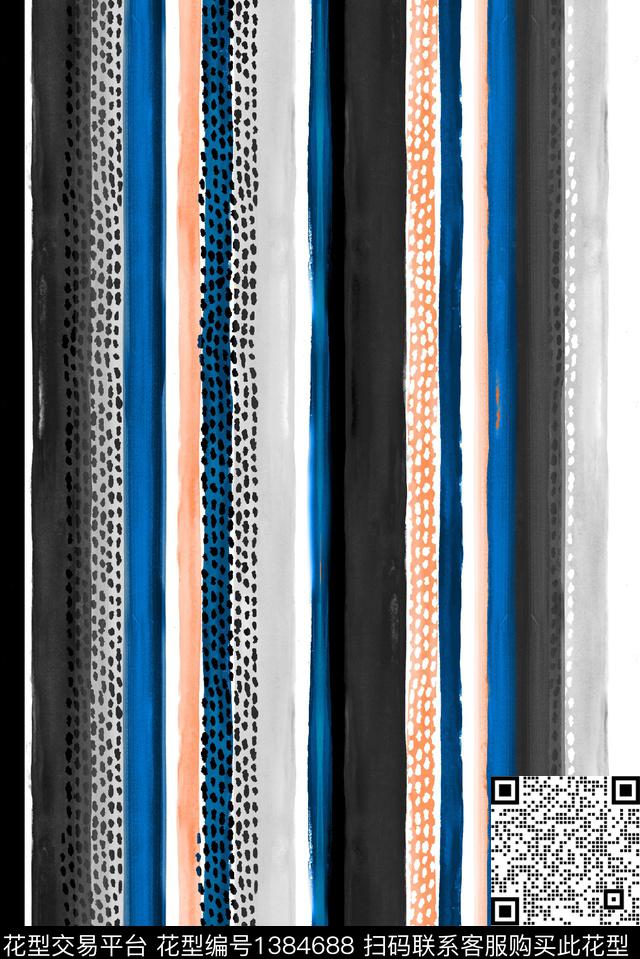 几何大牌风条纹数码印花华亿平台下载（图片编号: 1384688） - 瓦栏（Walan）