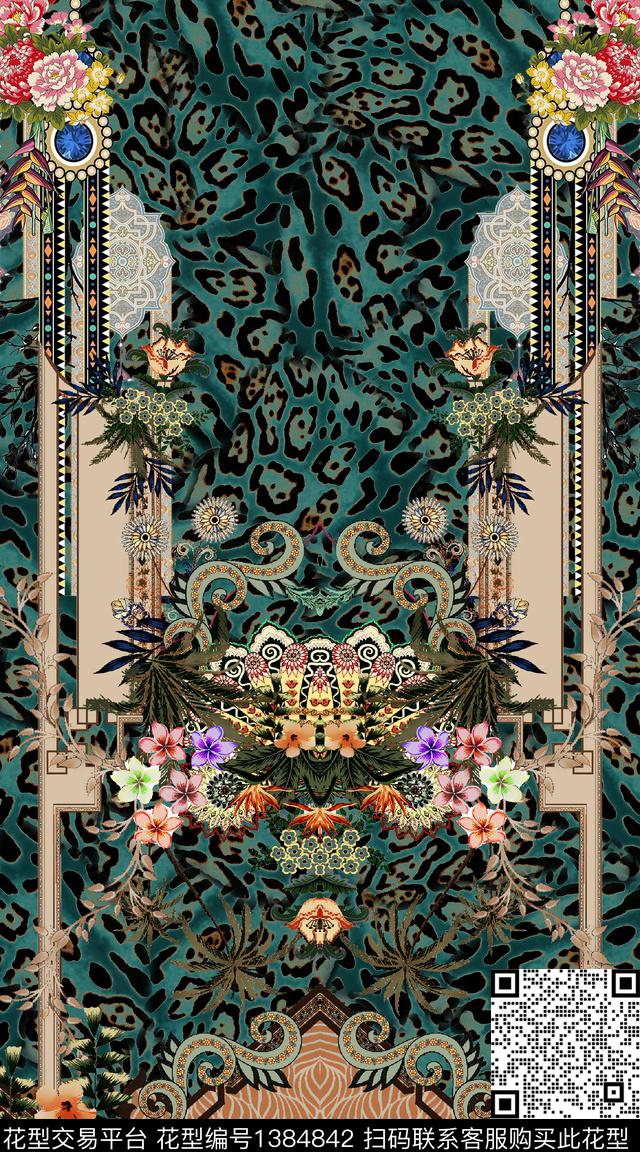 民族风大牌风香云纱数码印花华亿平台下载（图片编号: 1384842） - 瓦栏（Walan）