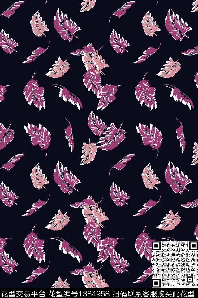 水彩花卉大牌风数码印花华亿平台下载（图片编号: 1384958） - 瓦栏（Walan）