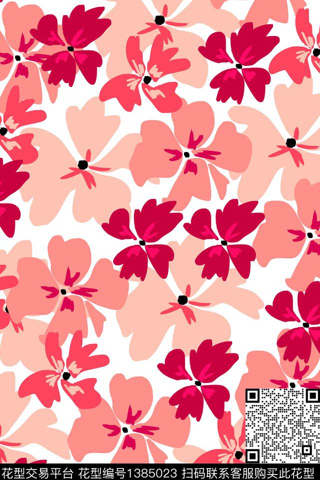 几何花卉小碎花平面几何花卉传统印花华亿平台下载（图片编号: 1385023） - 瓦栏（Walan）