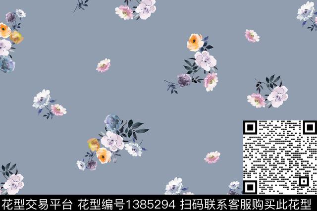 花卉大牌风潮牌数码印花华亿平台下载（图片编号: 1385294） - 瓦栏（Walan）