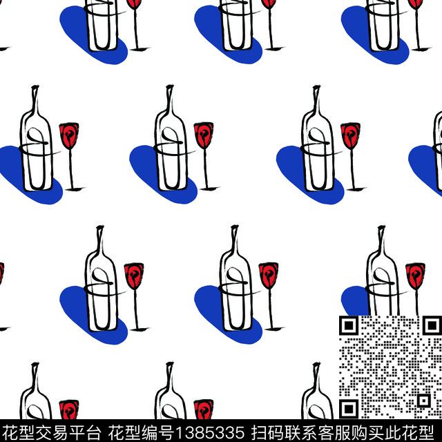 插画花卉大牌风传统印花华亿平台下载（图片编号: 1385335） - 瓦栏（Walan）