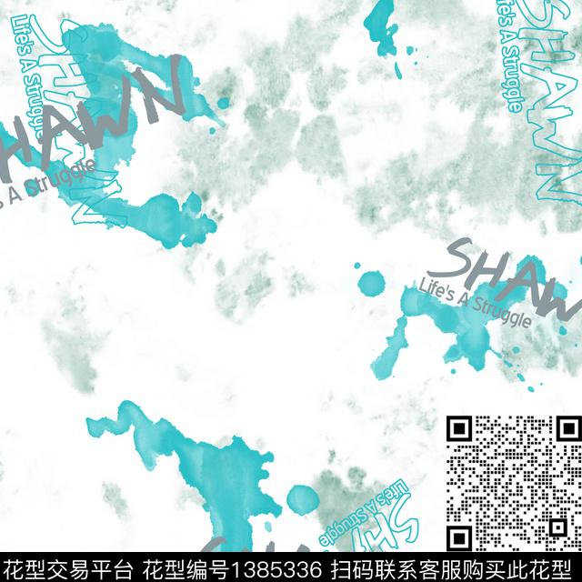 时尚字母扎染华亿平台传统印花华亿平台下载（图片编号: 1385336） - 瓦栏（Walan）