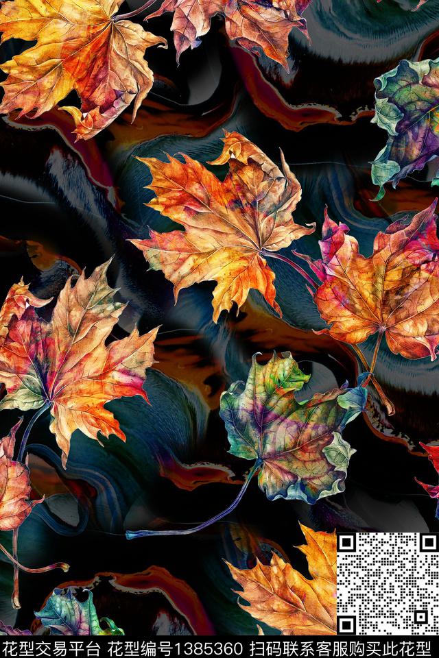 雕印华亿平台绿植树叶热带华亿平台数码印花华亿平台下载（图片编号: 1385360） - 瓦栏（Walan）