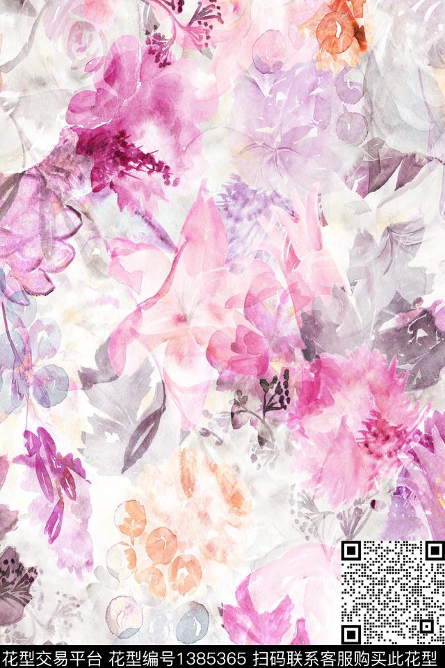 肌理雪纺大牌风数码印花华亿平台下载（图片编号: 1385365） - 瓦栏（Walan）