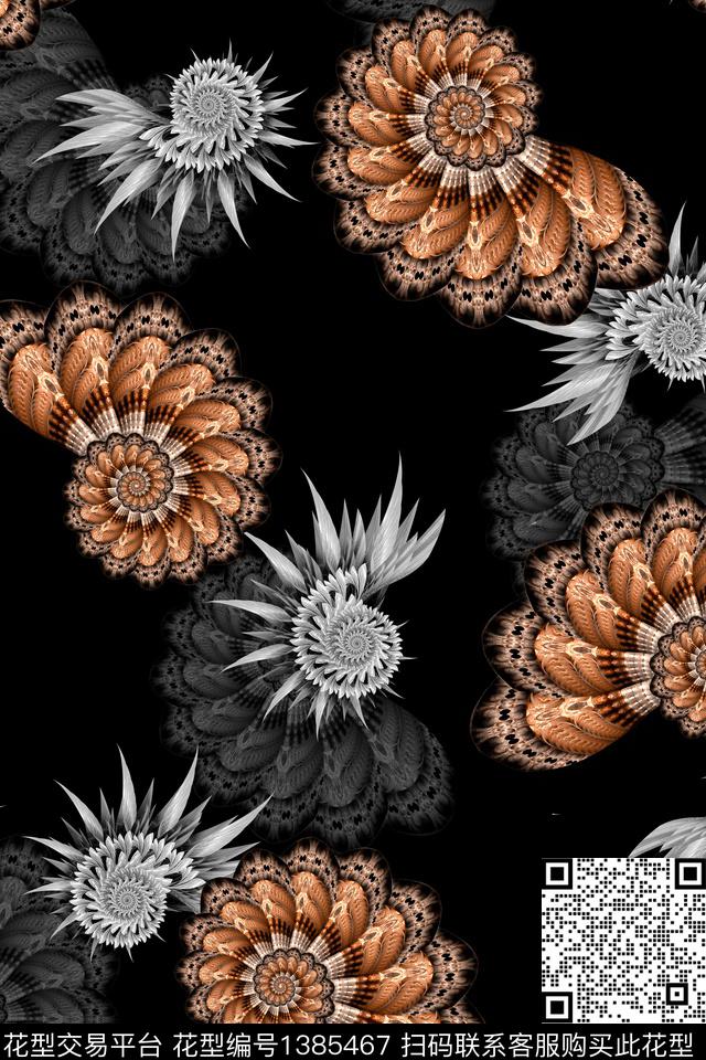 迷彩大牌风抽象数码印花华亿平台下载（图片编号: 1385467） - 瓦栏（Walan）