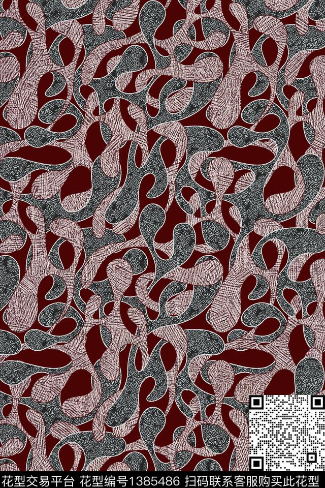 几何雕印华亿平台中老年数码印花华亿平台下载（图片编号: 1385486） - 瓦栏（Walan）