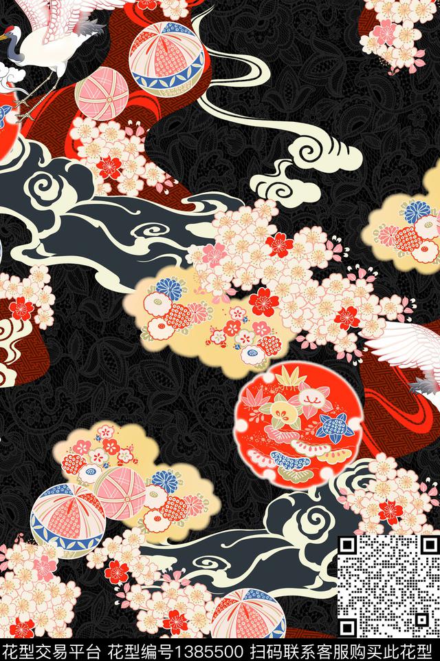 女装香云纱中国风数码印花华亿平台下载（图片编号: 1385500） - 瓦栏（Walan）