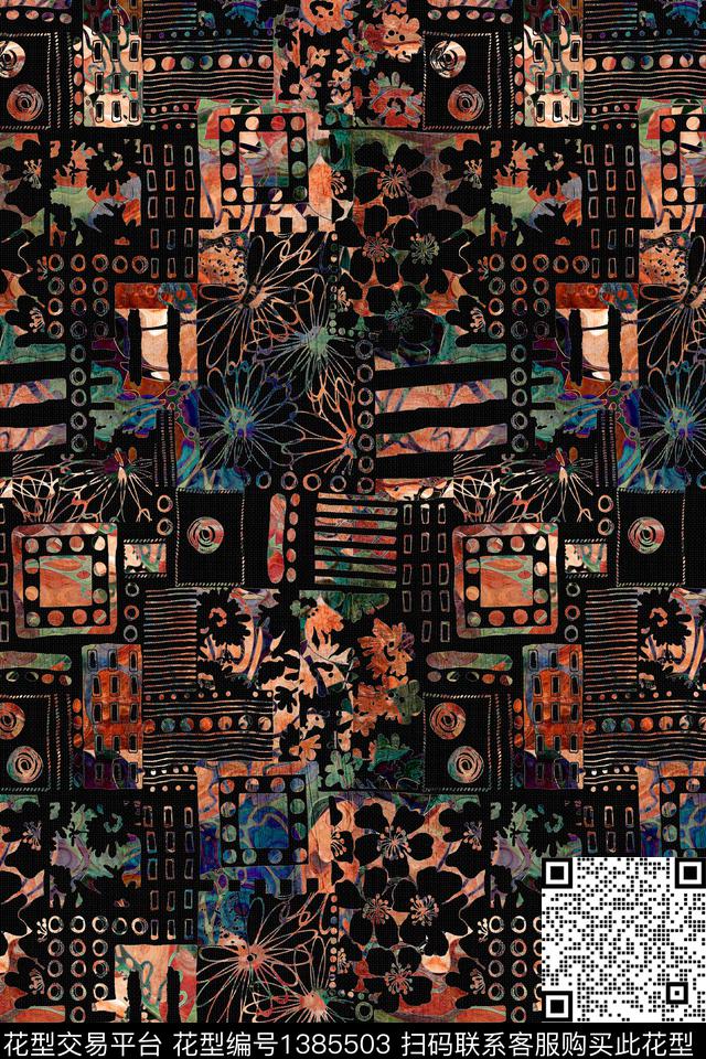 几何女装雕印华亿平台数码印花华亿平台下载（图片编号: 1385503） - 瓦栏（Walan）