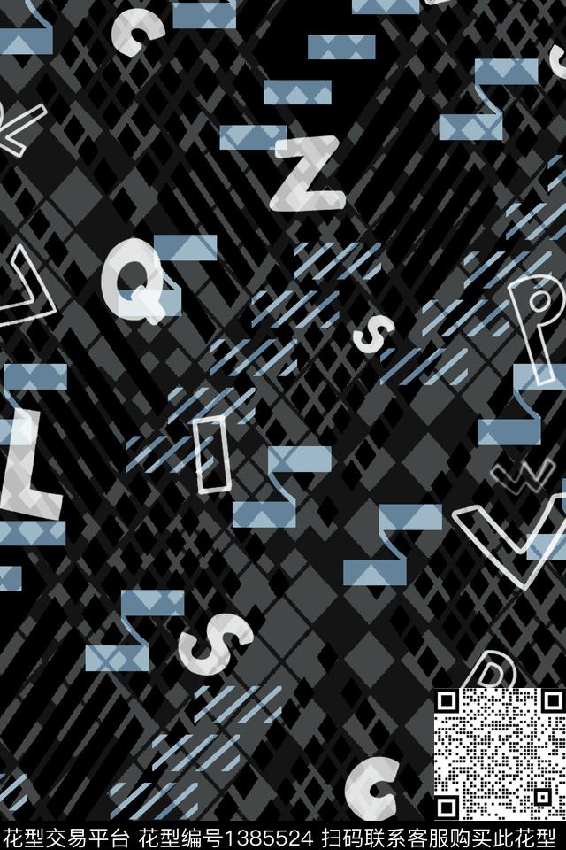 几何男装满版花字母传统印花华亿平台下载（图片编号: 1385524） - 瓦栏（Walan）