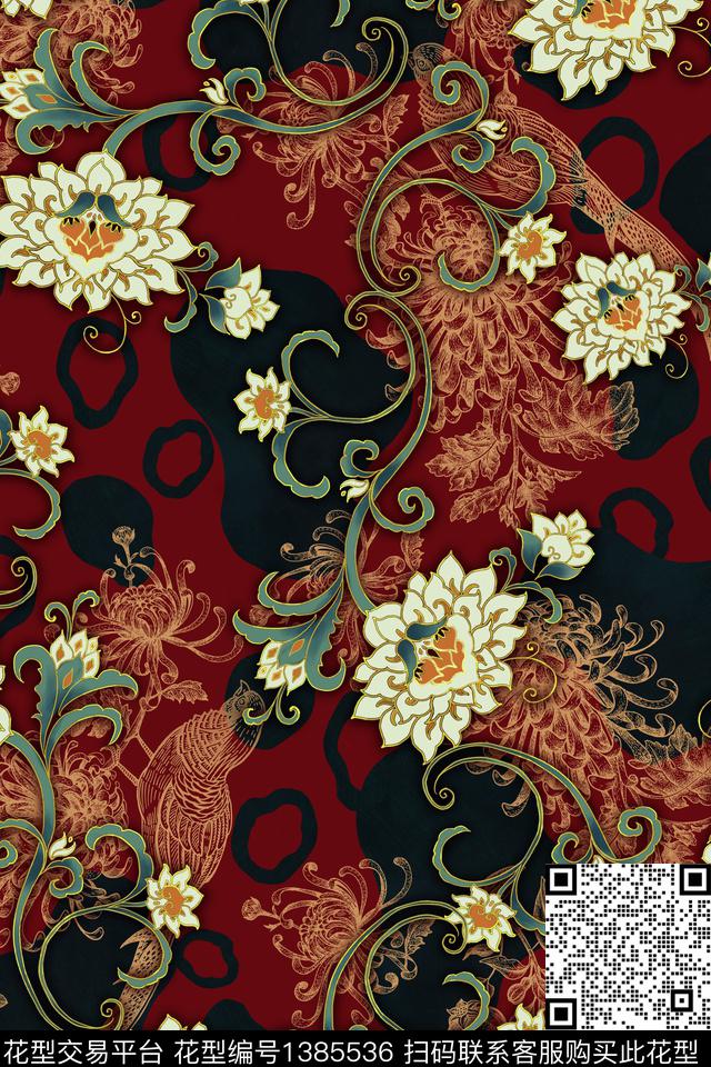 中国风中老年传统印花华亿平台下载（图片编号: 1385536） - 瓦栏（Walan）