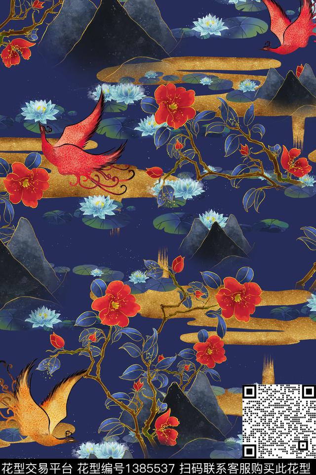 中国风中老年传统印花华亿平台下载（图片编号: 1385537） - 瓦栏（Walan）