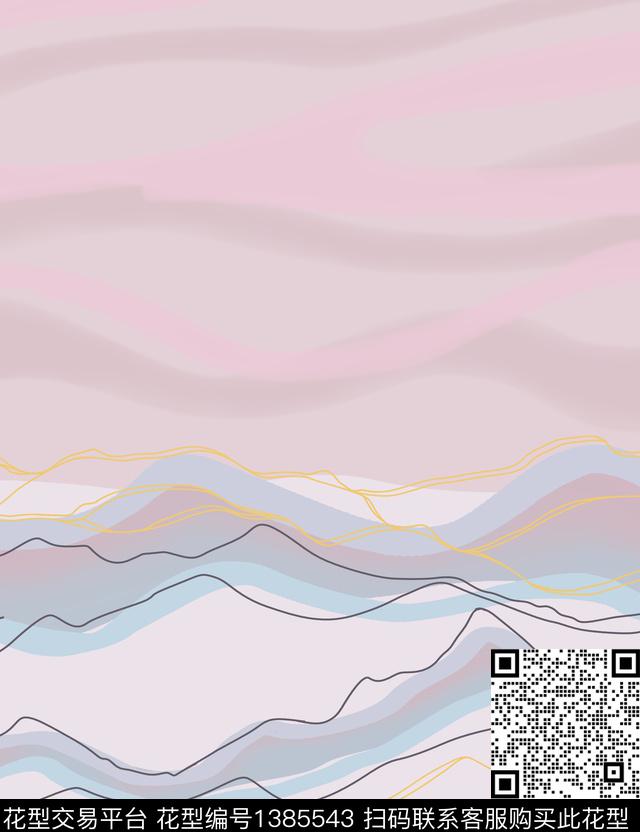 渐变大牌风抽象传统印花华亿平台下载（图片编号: 1385543） - 瓦栏（Walan）