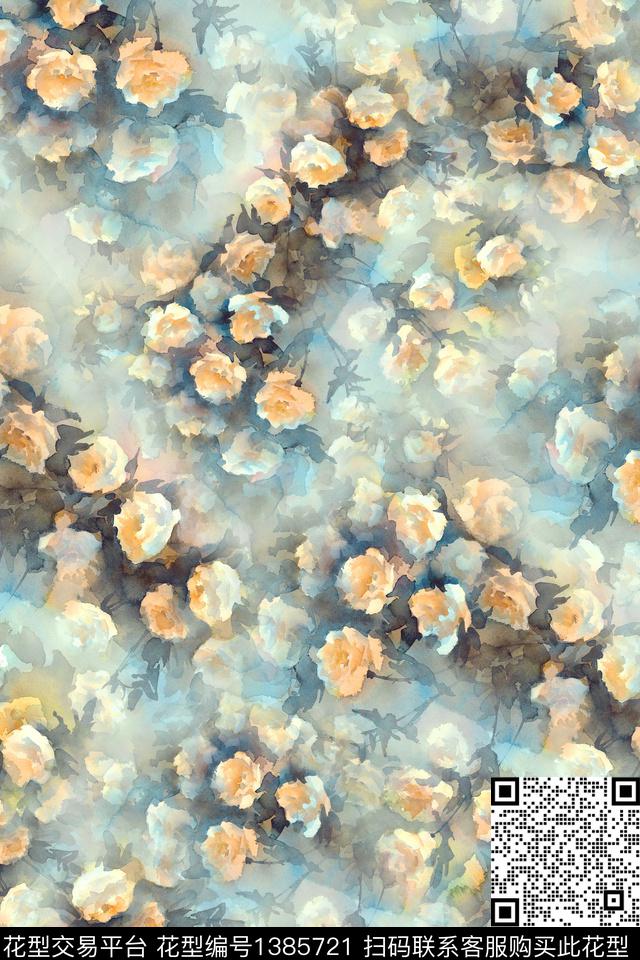 肌理绿植树叶大牌风数码印花华亿平台下载（图片编号: 1385721） - 瓦栏（Walan）