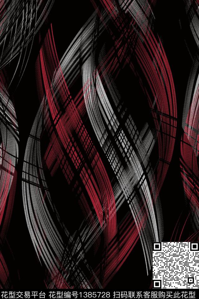 几何男装满版花大牌风传统印花华亿平台下载（图片编号: 1385728） - 瓦栏（Walan）