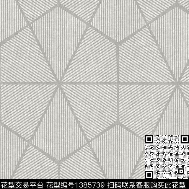 几何大牌风条纹数码印花华亿平台下载（图片编号: 1385739） - 瓦栏（Walan）
