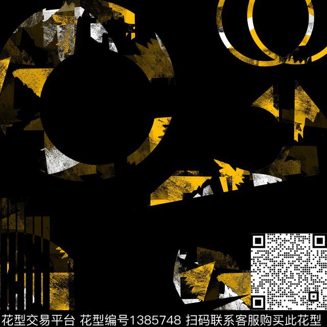 几何抽象男装大牌风传统印花华亿平台下载（图片编号: 1385748） - 瓦栏（Walan）