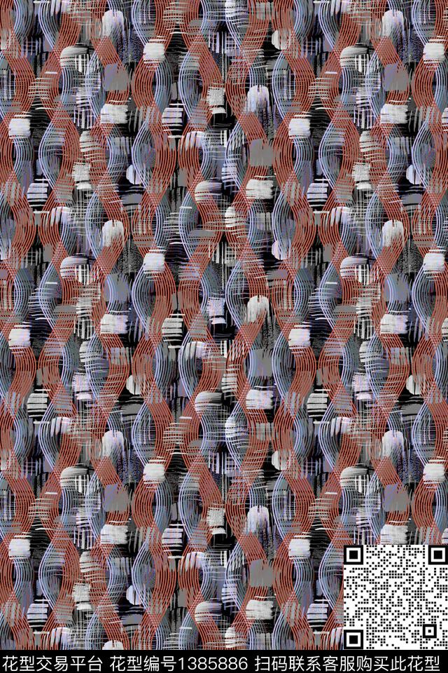 条纹中老年规则数码印花华亿平台下载（图片编号: 1385886） - 瓦栏（Walan）