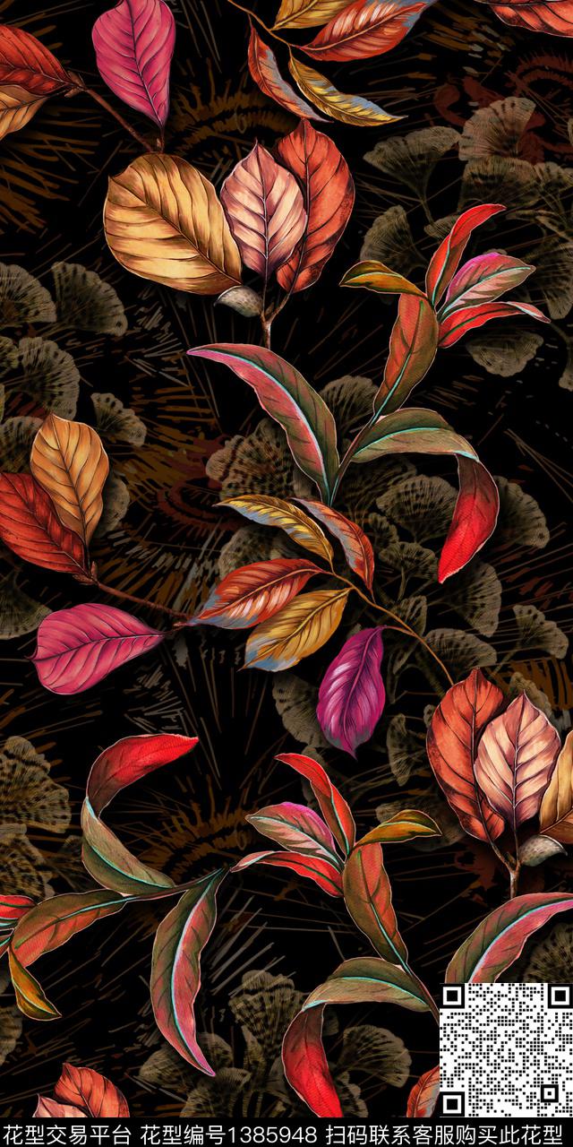 绿植树叶热带华亿平台雕印华亿平台数码印花华亿平台下载（图片编号: 1385948） - 瓦栏（Walan）