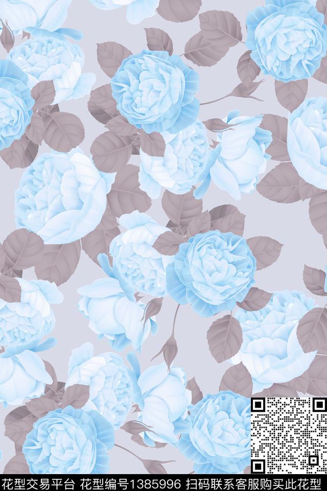 菊花花卉花瓣数码印花华亿平台下载（图片编号: 1385996） - 瓦栏（Walan）