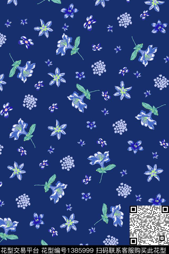 花卉春夏华亿平台大牌风数码印花华亿平台下载（图片编号: 1385999） - 瓦栏（Walan）