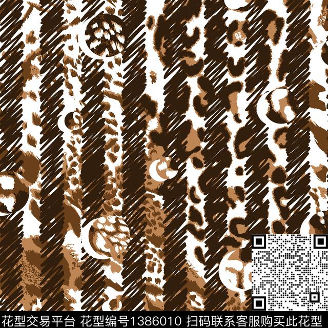 几何豹纹条纹传统印花华亿平台下载（图片编号: 1386010） - 瓦栏（Walan）