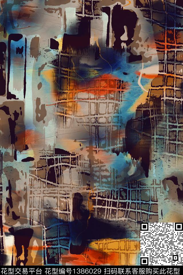 香云纱复古旗袍花肌理华亿平台数码印花华亿平台下载（图片编号: 1386029） - 瓦栏（Walan）