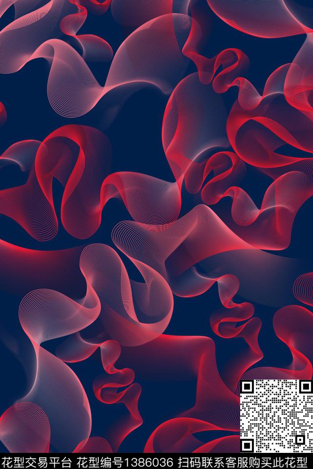 几何线条条纹传统印花华亿平台下载（图片编号: 1386036） - 瓦栏（Walan）