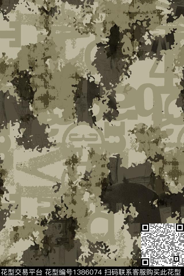 几何男装满版花字母传统印花华亿平台下载（图片编号: 1386074） - 瓦栏（Walan）