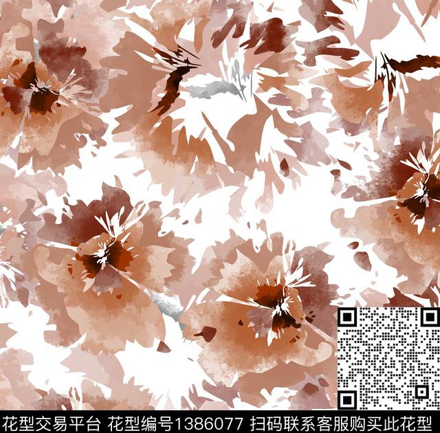 水墨风扎染华亿平台欧美数码印花华亿平台下载（图片编号: 1386077） - 瓦栏（Walan）