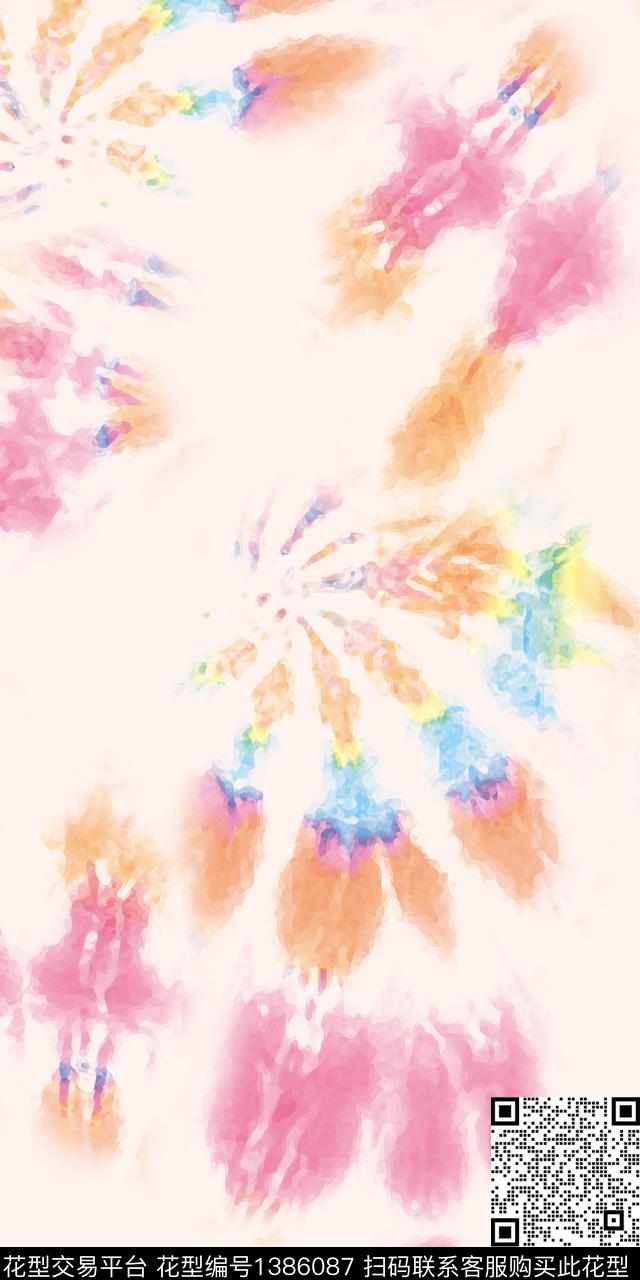 女装扎染华亿平台数码印花华亿平台下载（图片编号: 1386087） - 瓦栏（Walan）