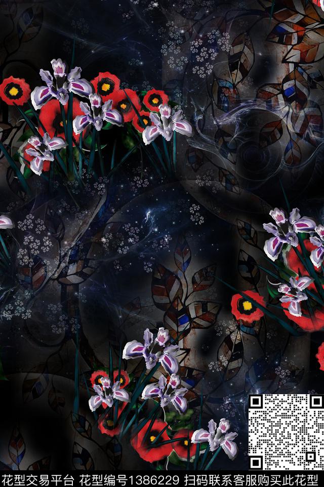 几何年轻女性抽象数码印花华亿平台下载（图片编号: 1386229） - 瓦栏（Walan）