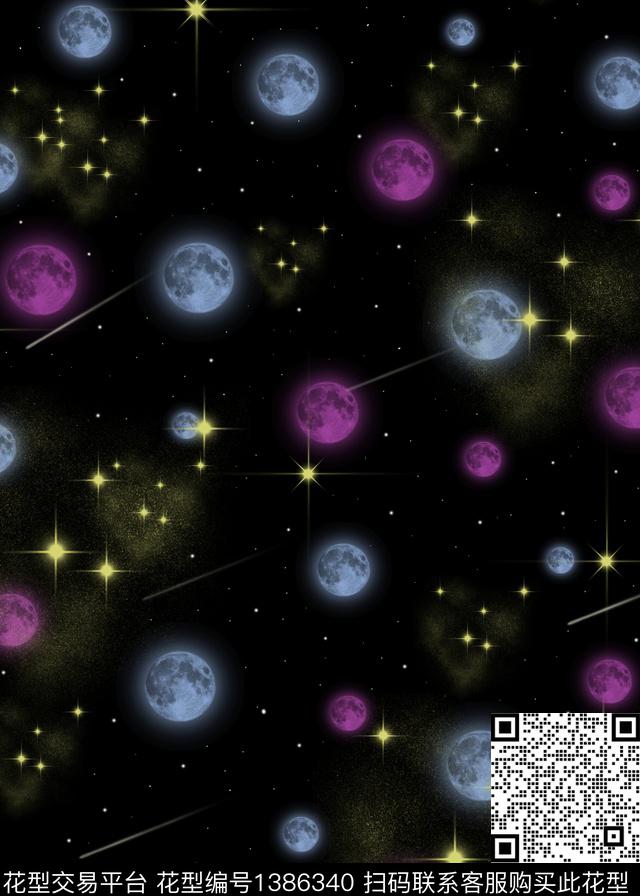 星空男装大牌风数码印花华亿平台下载（图片编号: 1386340） - 瓦栏（Walan）