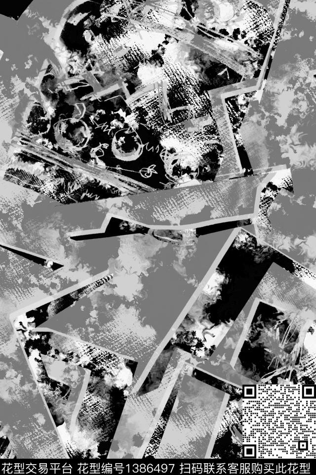 几何男装满版花大牌风传统印花华亿平台下载（图片编号: 1386497） - 瓦栏（Walan）