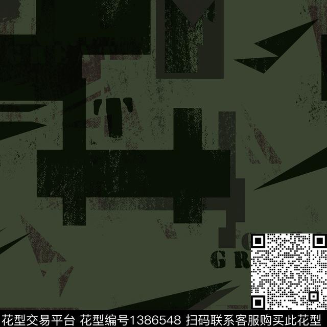 几何抽象男装大牌风传统印花华亿平台下载（图片编号: 1386548） - 瓦栏（Walan）