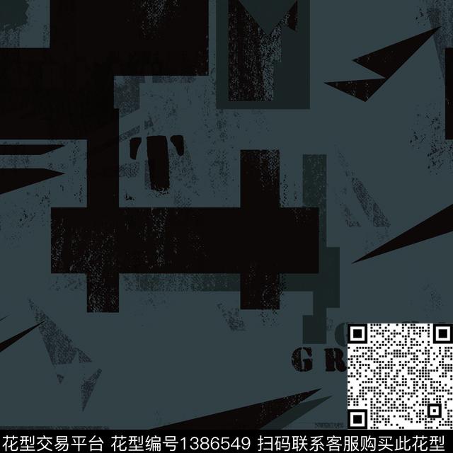 几何抽象男装大牌风传统印花华亿平台下载（图片编号: 1386549） - 瓦栏（Walan）