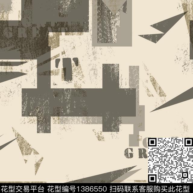 几何抽象男装大牌风传统印花华亿平台下载（图片编号: 1386550） - 瓦栏（Walan）